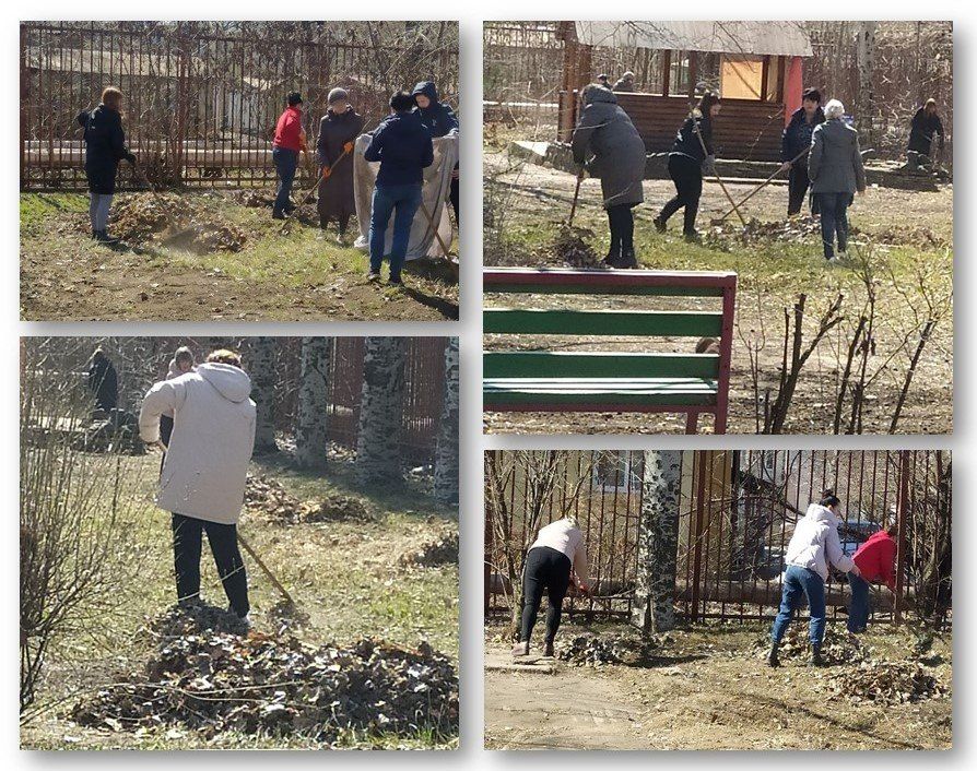 Сегодня на территории УТСЗН администрации Ильичевского района города Мариуполя состоялся субботник