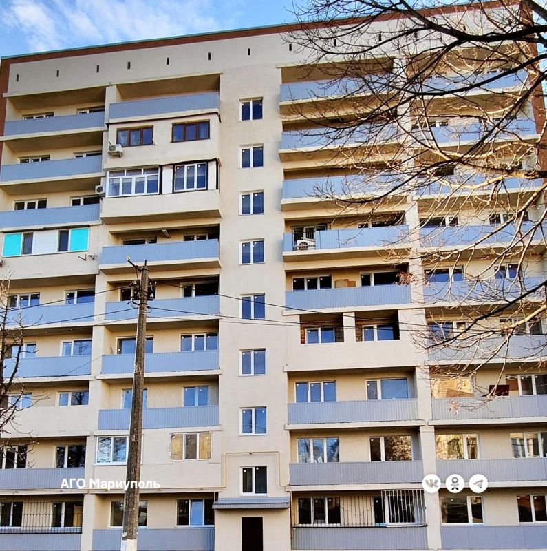 В Мариуполе активно продолжается восстановление жилого фонда