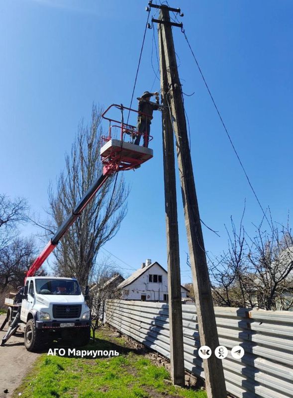 «Мариупольгорсвет» обновил внешний вид порядка 100 электроопор