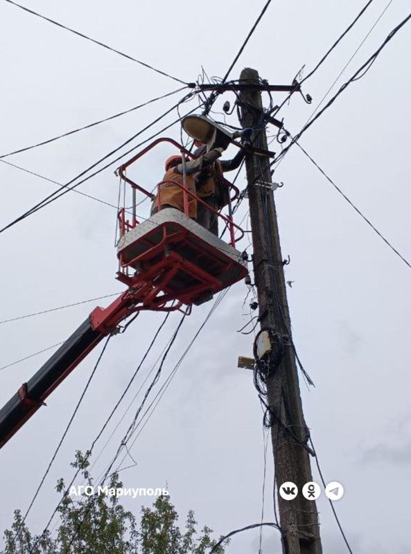 «Мариупольгорсвет» восстановит наружное освещение 7 улиц в Приморском районе