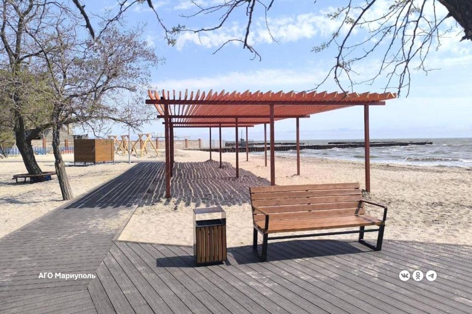 В Мариуполе завершается благоустройство «пляжа железнодорожников»