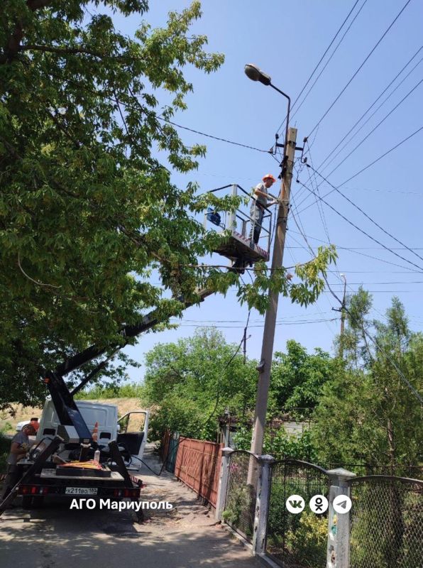 За минувшую неделю «Мариупольгорсвет» установил почти полторы сотни новых светильников