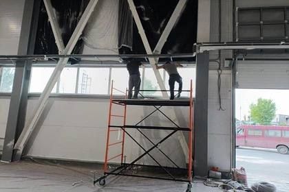 Строители из Санкт-Петербурга восстанавливают пожарную часть №27 в Мариуполе