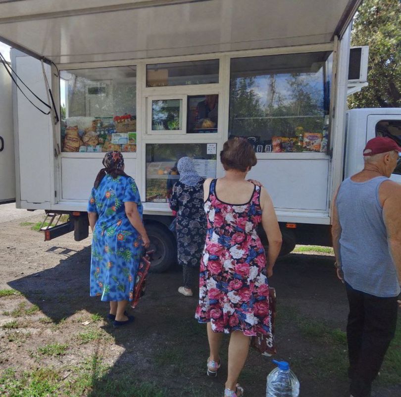 С 6 по 8 августа 2025 года осуществлена выездная торговля с использованием автомагазинов в населенных пунктах городских округов Докучаевск, Горловка, Мариуполь, Харцызск на территории г