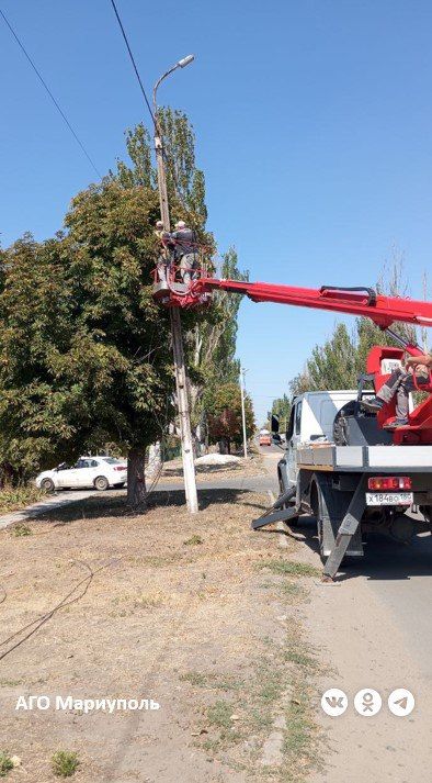 На левобережье Мариуполя энергетики выполнили работы по модернизации сетей На левобережье Мариуполя энергетики выполнили работы по модернизации сетей