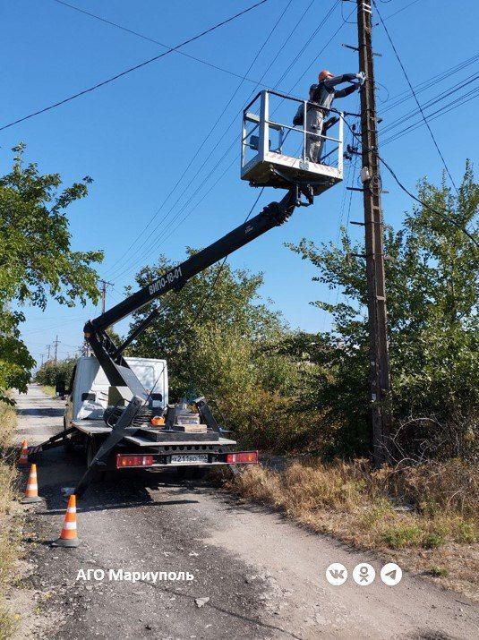 За неделю мариупольские энергетики восстановили порядка 4 500 метров кабеля