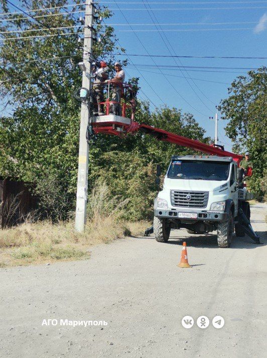 Мариупольские энергетики обследовали более 4 километров сетей наружного освещения