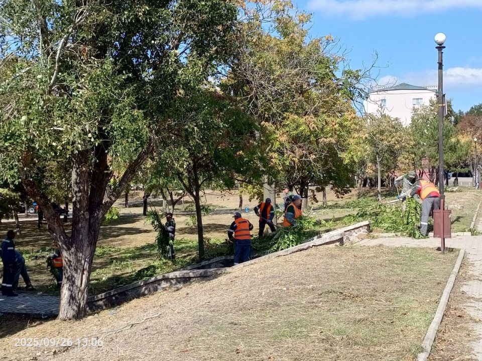 Сегодня состоялся субботник в верхней части парка имени Н.А. Гурова Сегодня состоялся субботник в верхней части парка имени Н.А. Гурова