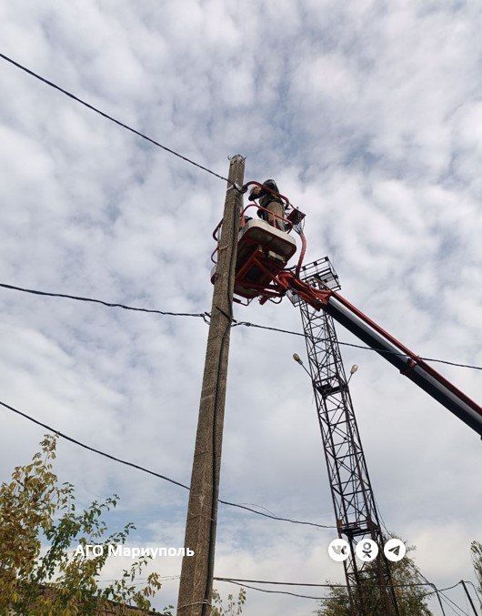 Мариупольские энергетики провели технические работы во всех районах города