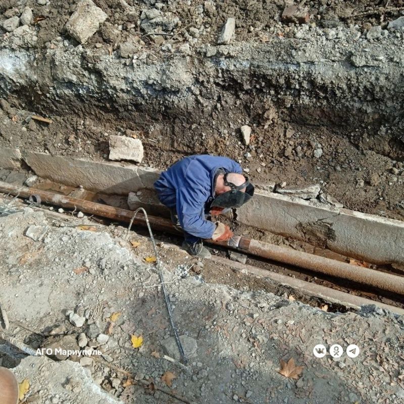 На левом берегу успешно ликвидировали крупный порыв на теплосетях