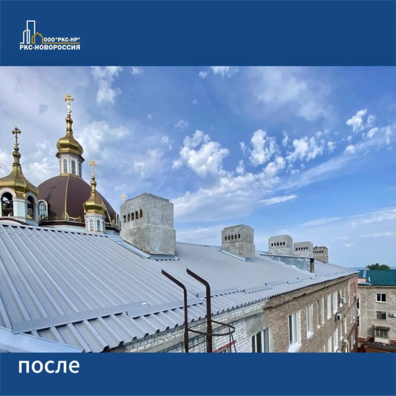 Идет приемка ремонтных работ кирпичного пятиэтажного дома на улице Энгельса в Мариуполе