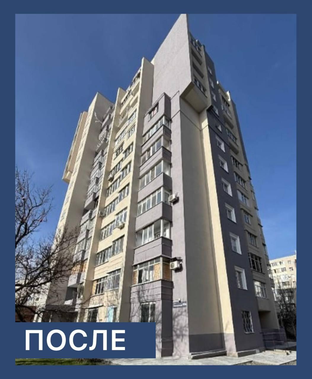 Завершено восстановление многоэтажного дома на Комсомольском бульваре Завершено восстановление многоэтажного дома на Комсомольском бульваре