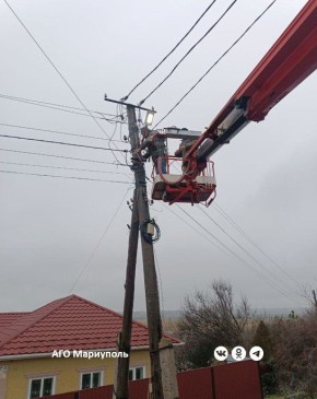 Мариупольские энергетики провели осмотр порядка 10 километров сетей наружного освещения