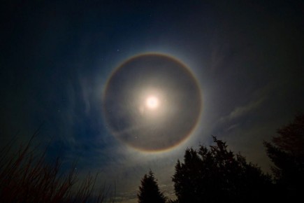 Лунное гало – предвестник ухудшения погоды