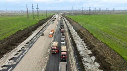 Полным ходом идет строительство обхода Мариуполя - важной части федеральной трассы Р-280 «Новороссия»