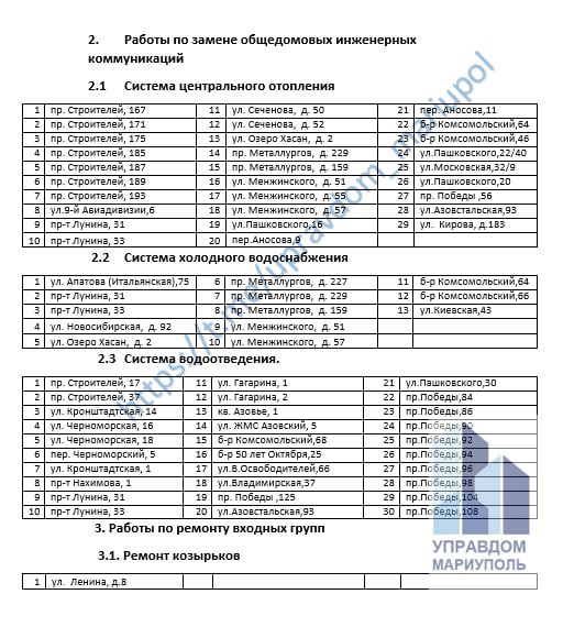 План текущего ремонта на 2026 год уже опубликован! План текущего ремонта на 2026 год уже опубликован!