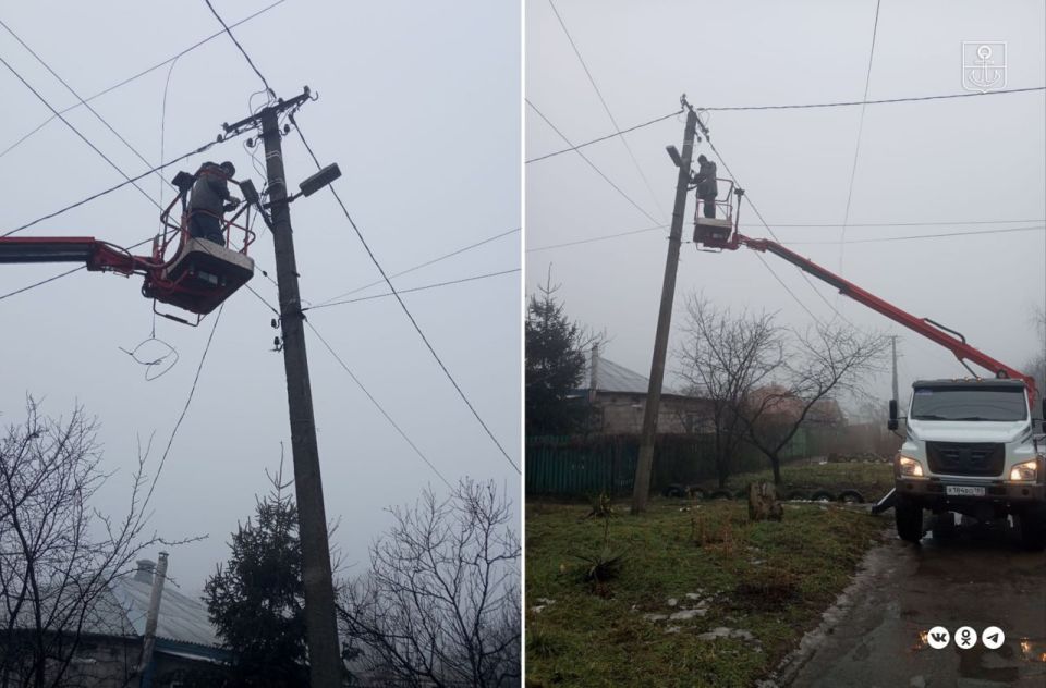 За неделю на улицах Мариуполя энергетики установили 110 новых светильников