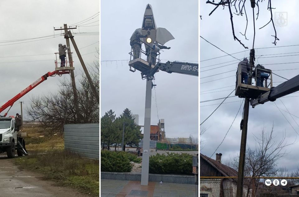 За минувшие сутки мариупольские энергетики обновили более 700 метров воздушных линий