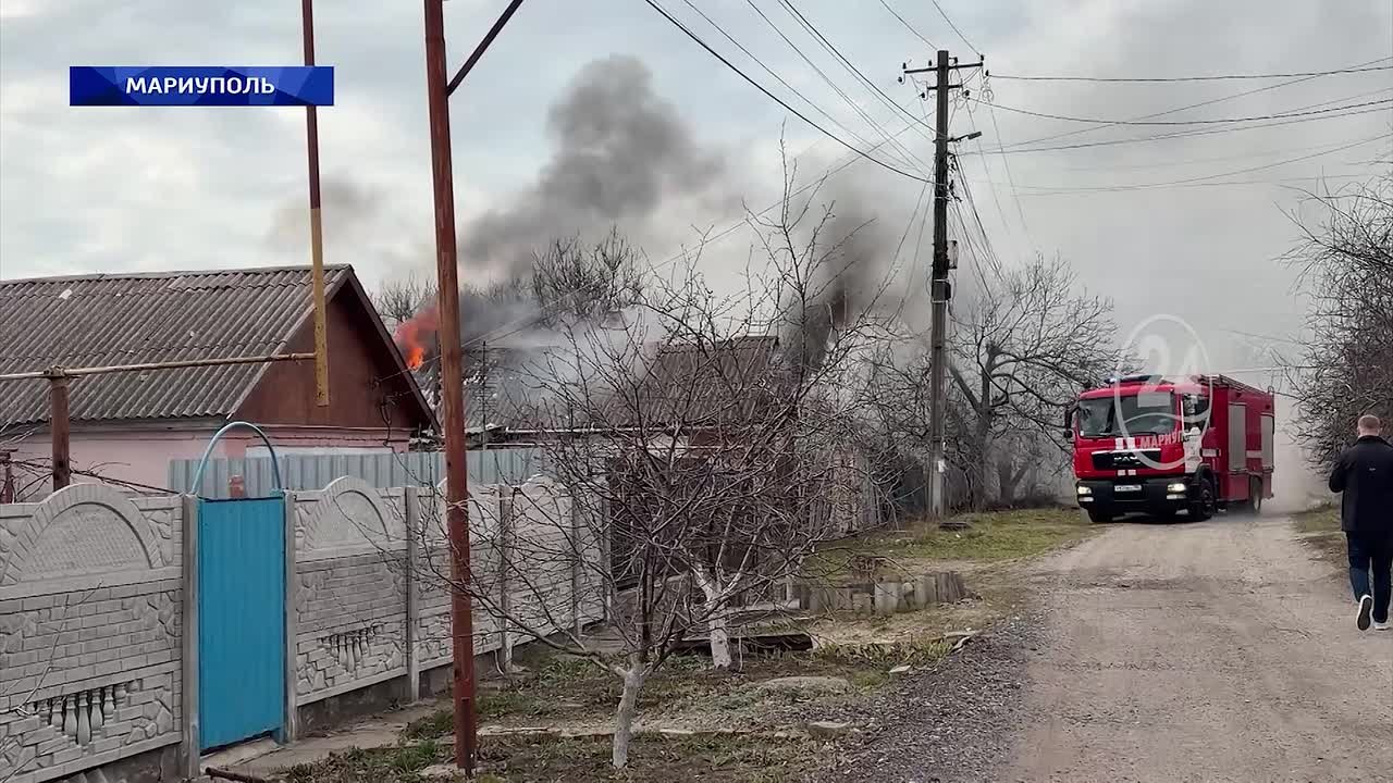 Пожар в частном доме Мариуполя! 20.03.2026