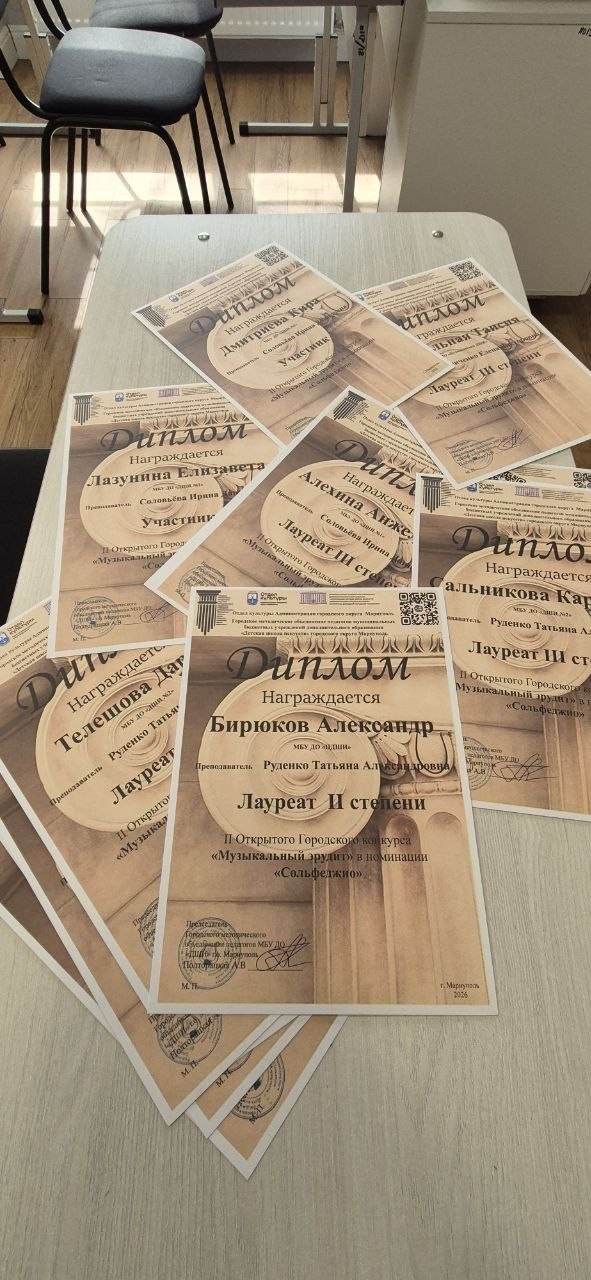 Мариуполь — город талантов: поздравляем лауреатов конкурса «Музыкальный эрудит» Мариуполь — город талантов: поздравляем лауреатов конкурса «Музыкальный эрудит»