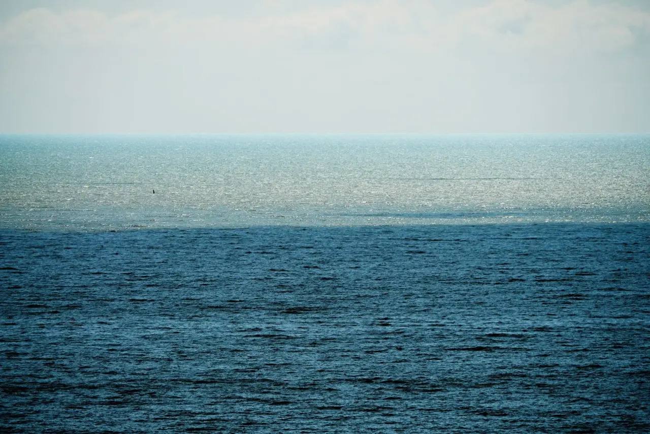 Плотные дождевые облака своей тенью разделили Азовское море в черте Мариуполя Плотные дождевые облака своей тенью разделили Азовское море в черте Мариуполя