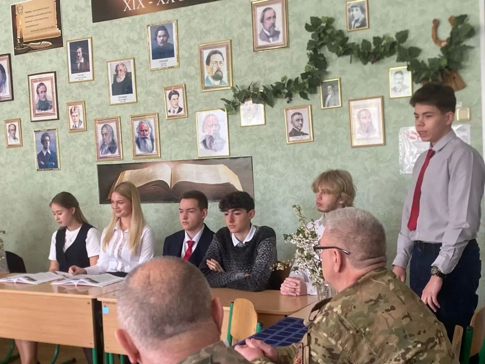 Дмитрий Огилец: 17 апреля 2026 года в ГБОУ "Гимназия г.о. Макеевка" члены Макеевской городской организации "Российский союз ветеранов Афганистана и специальных военных операций" приняли участие в мероприятии, приуроченном... Дмитрий Огилец: 17 апреля 2026 года в ГБОУ "Гимназия г.о. Макеевка" члены Макеевской городской организации "Российский союз ветеранов Афганистана и специальных военных операций" приняли участие в мероприятии, приуроченном...