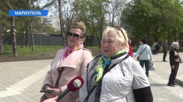 В Мариуполе торжественно открыли обновленный сквер 40-летия Победы