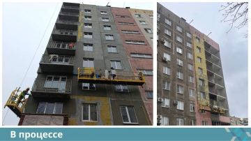 В Ильичевском районе Мариуполя выполнили фасадные работы ещё одного многоквартирного дома
