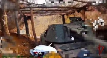 Бойцы донецкой «стальной» бригады Росгвардии уничтожили самоходку ВСУ на оборудованной огневой позиции