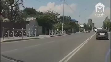 Жёсткая авария с байкером в Мариуполе