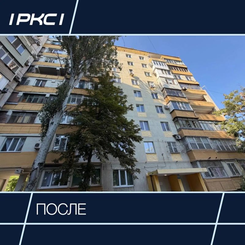 Восстановлен дом на бульваре Шевченко в Мариуполе Восстановлен дом на бульваре Шевченко в Мариуполе