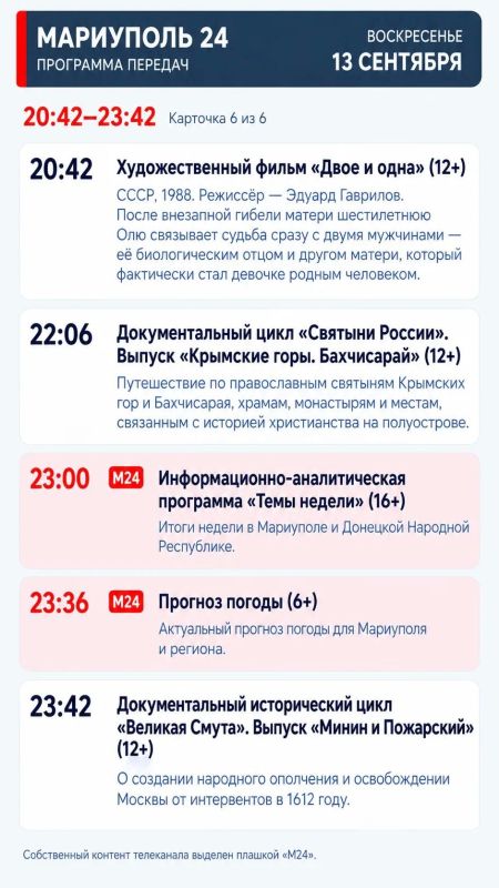 «Мариуполь 24» — программа передач «Мариуполь 24» — программа передач
