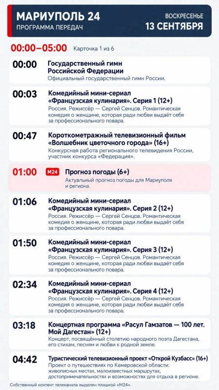 «Мариуполь 24» — программа передач