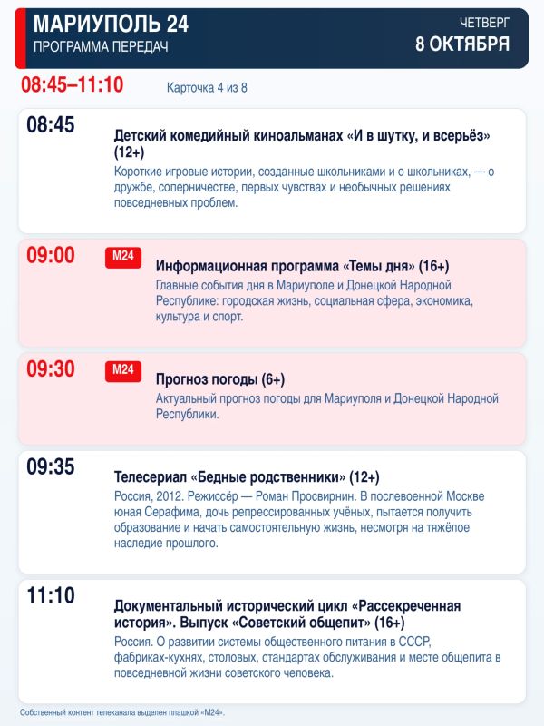 «Мариуполь 24» — программа передач «Мариуполь 24» — программа передач