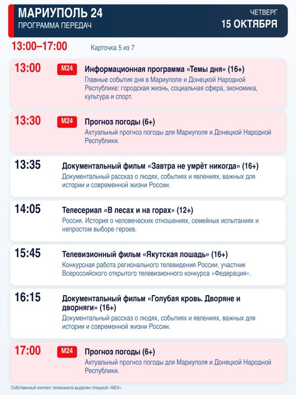 «Мариуполь 24» — программа передач «Мариуполь 24» — программа передач